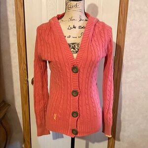 Women's Pink Cable Knit Sweater